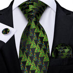 Mens Christmas Tie Set Red Blue 8cm Wide Silk Neck Tie Gift For Men Wedding Accessories