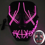 Halloween Neon Led Purge Mask Masque Masquerade Party Masks Light Luminous In The Dark Funny Masks Cosplay Costume Supplies