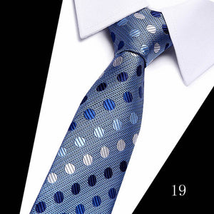 160 Colors Fashion Dropshipping Silk Necktie Wedding Accessories Dot Blue Man Fit Workplace Tie Men Necktie Gravatas
