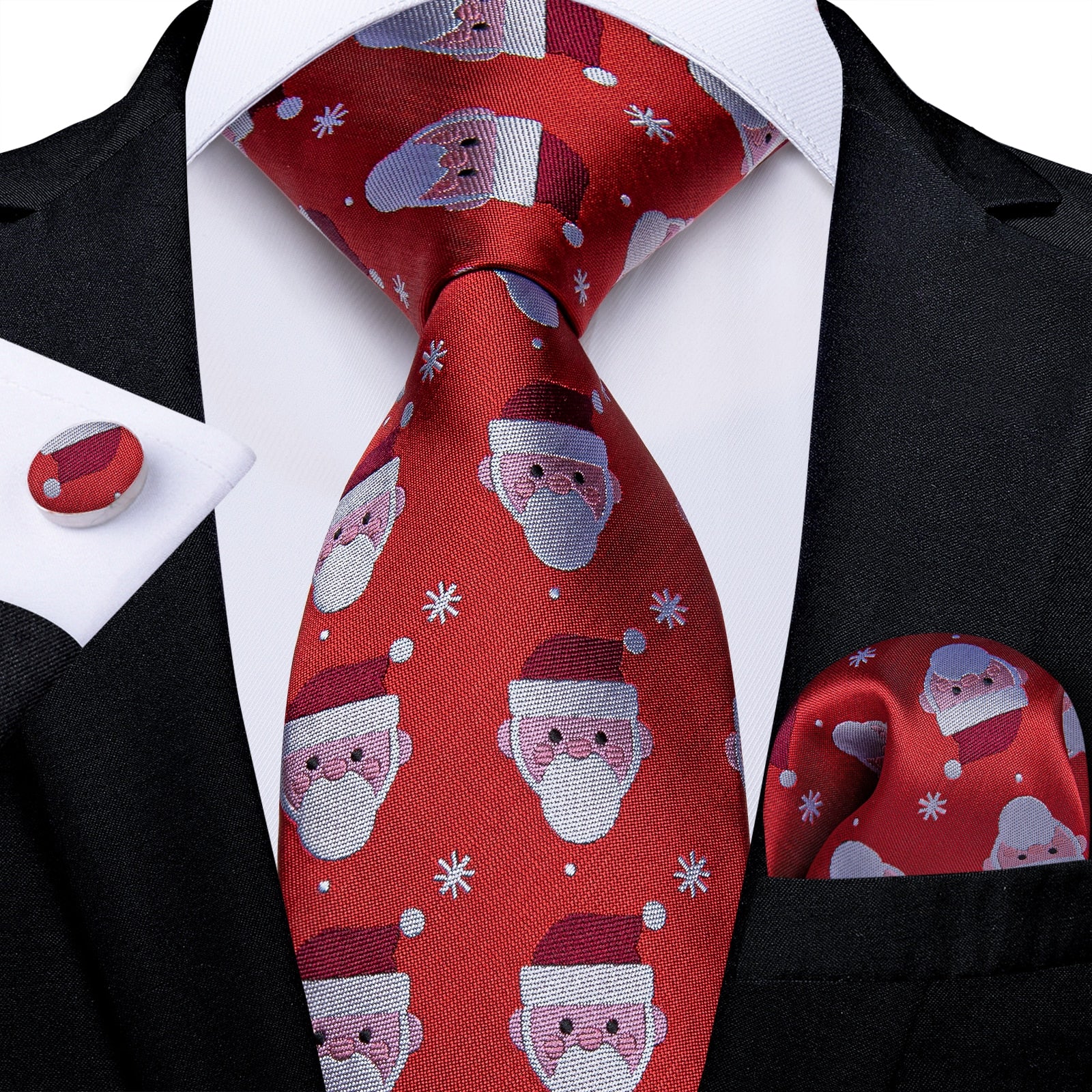 New Design Wedding Men Tie Red  Solid Striped Paisley Neckties For Men Business Dropshipping DiBanGu Hanky Cufflinks Tie Set