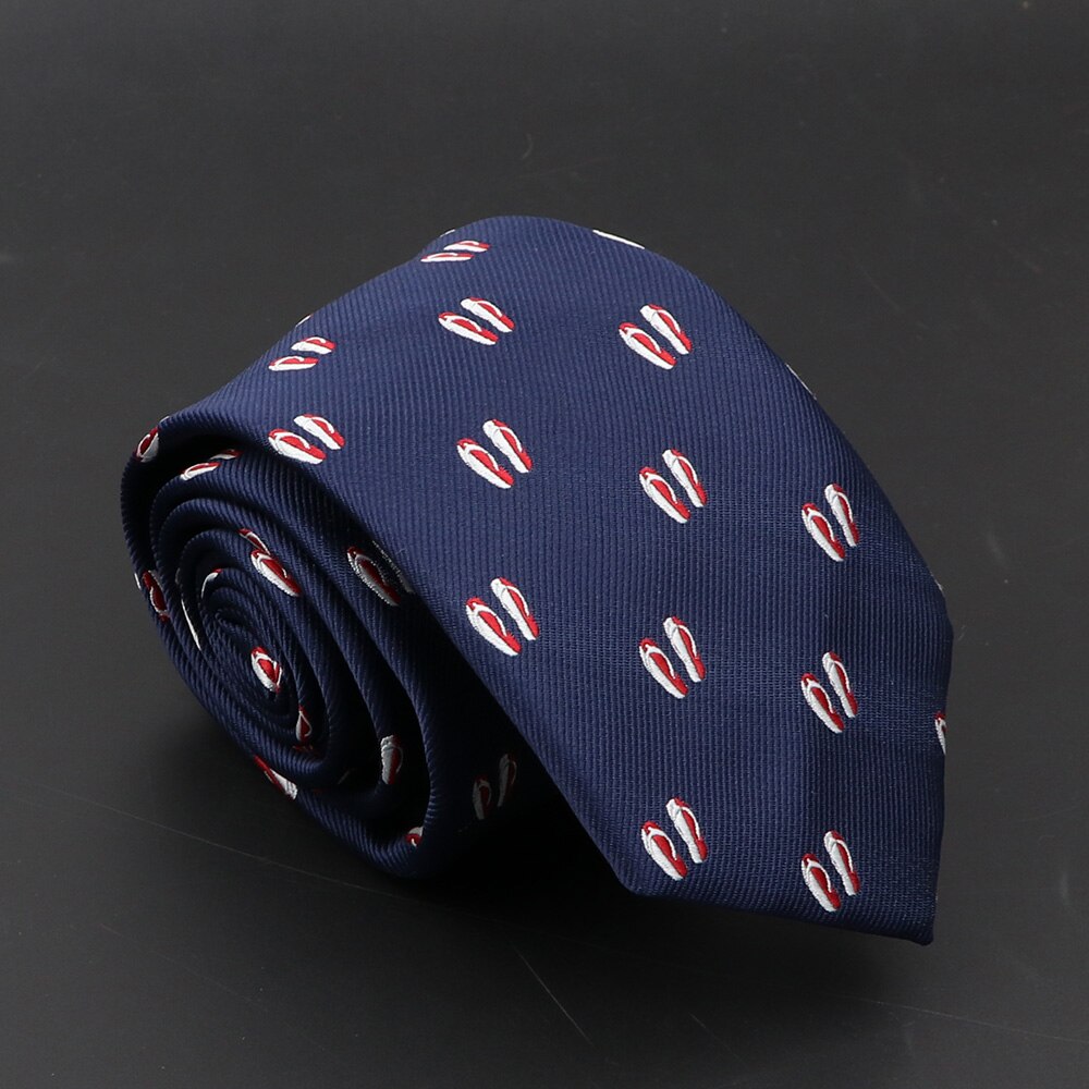 New Blue Printed Men&#39;s Tie Novelty Animal Fruit Pattern Neck Ties S lim Jacquard Woven High Quality Gravatas Accessories For Men