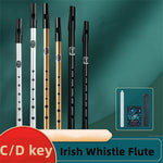 Irish Whistle Flute C/D Key Ireland Flute Tin Penny Whistle 6 Hole Flute Musical Instrument Tin Whistle Penny Fulte Whistling