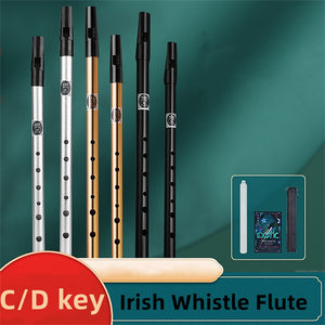 Irish Whistle Flute C/D Key Ireland Flute Tin Penny Whistle 6 Hole Flute Musical Instrument Tin Whistle Penny Fulte Whistling