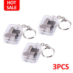 Kids 18 Tones DIY Music Box Movement Keychain Toys Baby Handy Crank Musical Instrument Toy for Baby Birthday Gifts