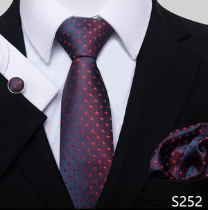 Fashion Brand Nice Handmade Silk Tie Handkerchief Cufflink Set For Men Necktie Orange Paisley Shirt Accessories lover&#39;s day
