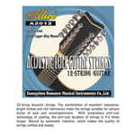 Alice A2012 12 Strings Acoustic Guitar Strings 010-026 Musical Instrument Guitar Parts Accessories 12 Guitarrra Strings 1 Set