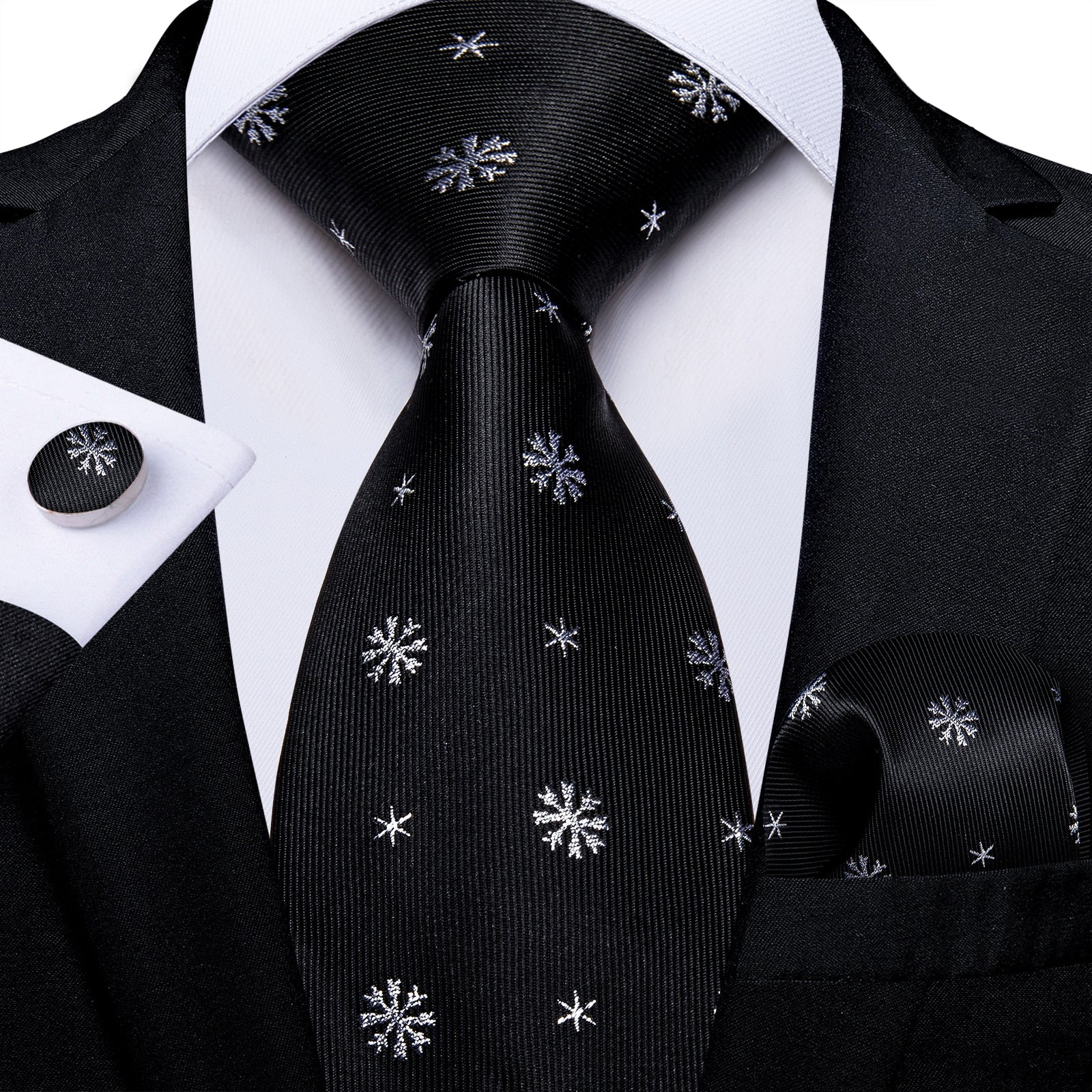 Mens Christmas Tie Set Red Blue 8cm Wide Silk Neck Tie Gift For Men Wedding Accessories