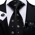 Mens Christmas Tie Set Red Blue 8cm Wide Silk Neck Tie Gift For Men Wedding Accessories