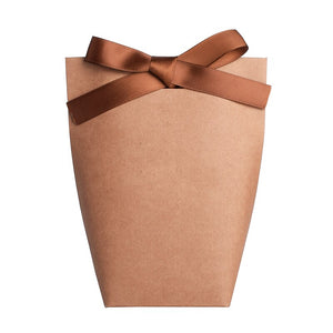 6 pcs Black White Kraft Paper Bag Bronzing French &quot;Merci&quot; Thank You Gift Box Package Brown Party Favor Candy Bags with Ribbon