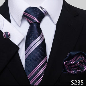 Fashion Brand Nice Handmade Silk Tie Handkerchief Cufflink Set For Men Necktie Orange Paisley Shirt Accessories lover&#39;s day