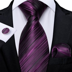 DiBanGu Men Tie Solid Pink Color Formal Wedding Necktie Silk Jacquard Woven Tie Handkerchief Cufflinks For Men Business Suit