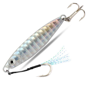 Metal Fishing Lure 10g 15g 20g Shore Cast Hook Swimbait Spoon Jig Artificial Bait Laser Cover Pike Trout Pesca Spinning Tackle