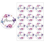 Merci Stickers Labels for Parties Wedding Small Business Stickers Packaging Seal Labels Thank You Stickers Baking Gift Bag