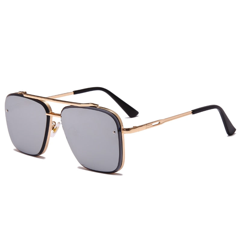 New Fashion Classic Square Sunglasses Cool Men Vintage Brand Design Metal Sun Glasses Women Shades UV400 Oculos De Sol
