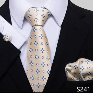 Fashion Brand Nice Handmade Silk Tie Handkerchief Cufflink Set For Men Necktie Orange Paisley Shirt Accessories lover&#39;s day