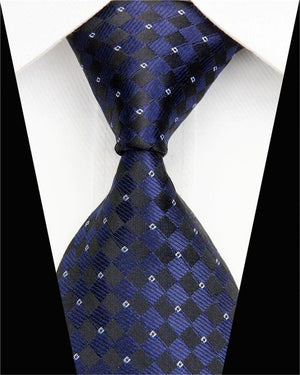 Fashion Ties for Men Accessories 3&quot;(7.5cm) Wide Business Wedding Silk Tie Jacquard Woven Black Green White Gray Men&#39;s Necktie