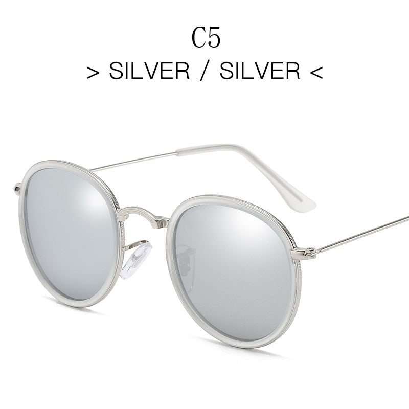 2020 Round Polarized Sunglasses Men Polaroid Sun Glasses Women Metal Frame Black Lens Eyewear Driving Goggles UV400
