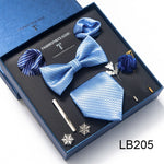 Mix Colors 2021 New Style Silk Classic Wedding Gift Tie Pocket Squares Set Necktie Box Black Suit Accessories Solid Men