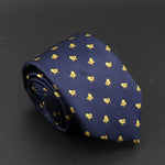 New Blue Printed Men&#39;s Tie Novelty Animal Fruit Pattern Neck Ties S lim Jacquard Woven High Quality Gravatas Accessories For Men