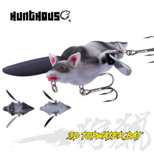 Hunthouse Bionic 3D Bat Artificial Pencil Bait Floating Topwater Surface Fishing Lure Wobbler 95mm 28g Crankbait For Bass Tackle