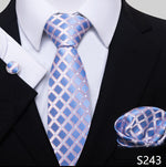Fashion Brand Nice Handmade Silk Tie Handkerchief Cufflink Set For Men Necktie Orange Paisley Shirt Accessories lover&#39;s day