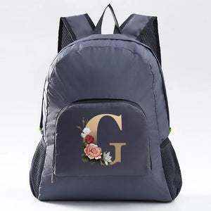 Foldable Backpack Camping Ultralight Folding Travel Bag Hiking Backpack Gold Letter Series Outdoor Sports Rucksack for Men Women