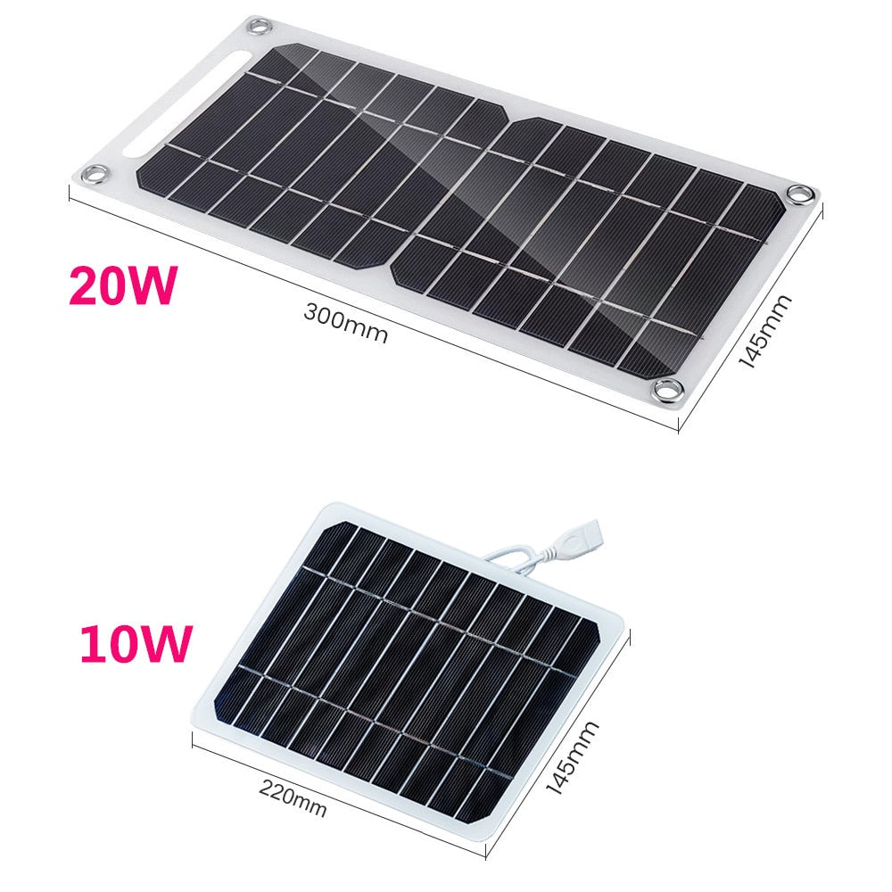 5V Solar Panel USB Waterproof Outdoor Hike Camping Portable Cells Battery Solar Charger Plate for Mobile Phone Power Bank