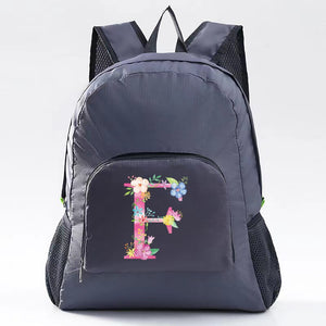 Unisex Lightweight Outdoor Backpack Portable Foldable Outdoor Camping Hiking Travel Daypack Women Pink Letter Pattern Sport Bags