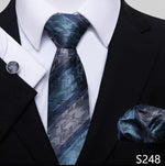 Fashion Brand Nice Handmade Silk Tie Handkerchief Cufflink Set For Men Necktie Orange Paisley Shirt Accessories lover&#39;s day