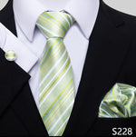 Fashion Brand Nice Handmade Silk Tie Handkerchief Cufflink Set For Men Necktie Orange Paisley Shirt Accessories lover&#39;s day