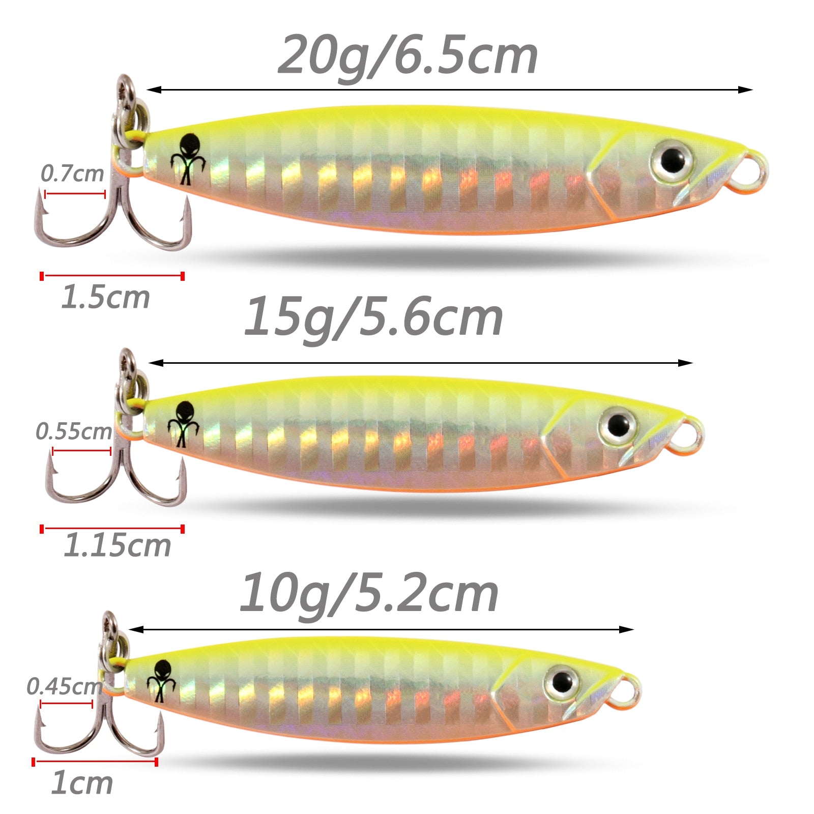 Metal Fishing Lure 10g 15g 20g Shore Cast Hook Swimbait Spoon Jig Artificial Bait Laser Cover Pike Trout Pesca Spinning Tackle