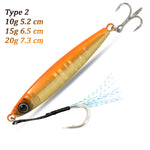 Metal Fishing Lure 10g 15g 20g Shore Cast Hook Swimbait Spoon Jig Artificial Bait Laser Cover Pike Trout Pesca Spinning Tackle