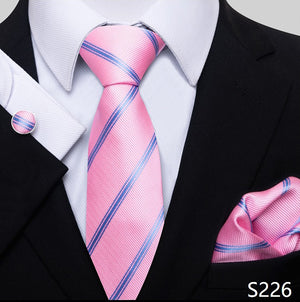 Fashion Brand Nice Handmade Silk Tie Handkerchief Cufflink Set For Men Necktie Orange Paisley Shirt Accessories lover&#39;s day