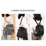 D0LF Women Backpack Purse Nylon Anti-theft Rucksack Lightweight Shoulder Bag Convertible Ladies Fashion Casual Daypack