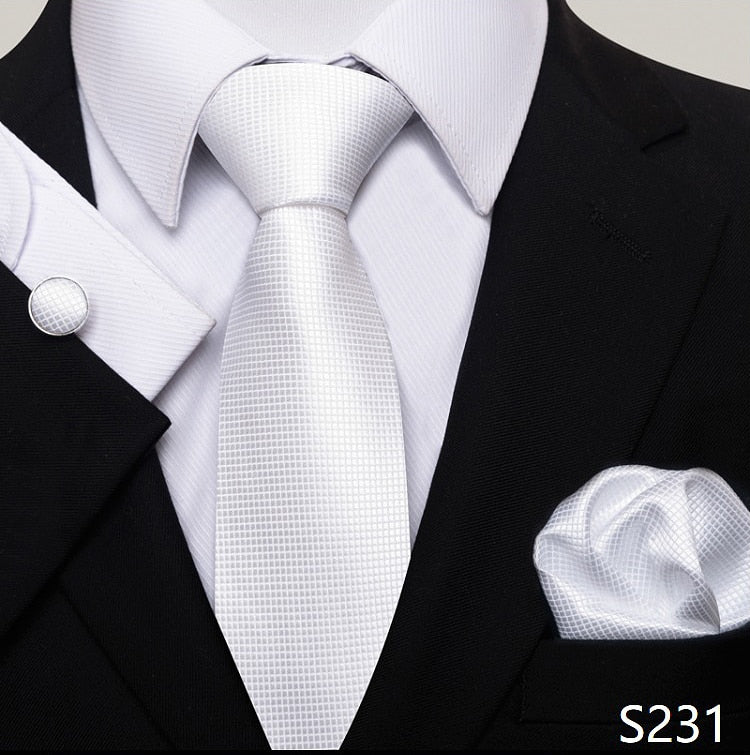Fashion Brand Nice Handmade Silk Tie Handkerchief Cufflink Set For Men Necktie Orange Paisley Shirt Accessories lover&#39;s day
