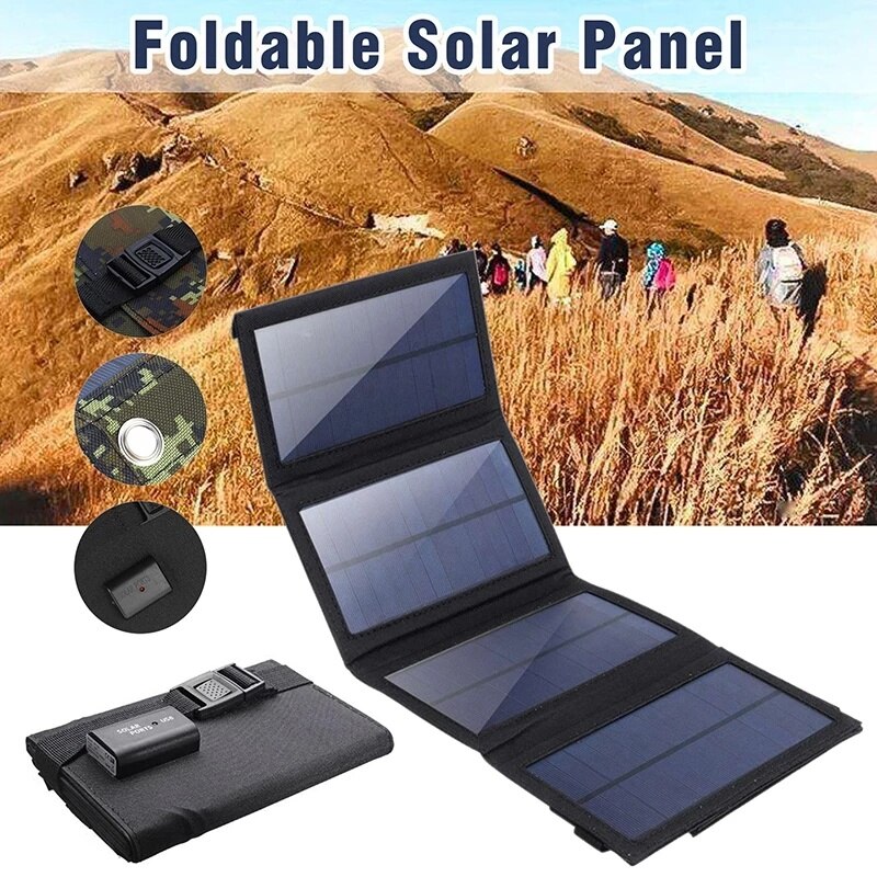 Foldable Solar Panel Charger 30W Waterproof Backpack Folding Sun Power Solar Cells for Mobile Phone Car RV Boat Camping Outdoor