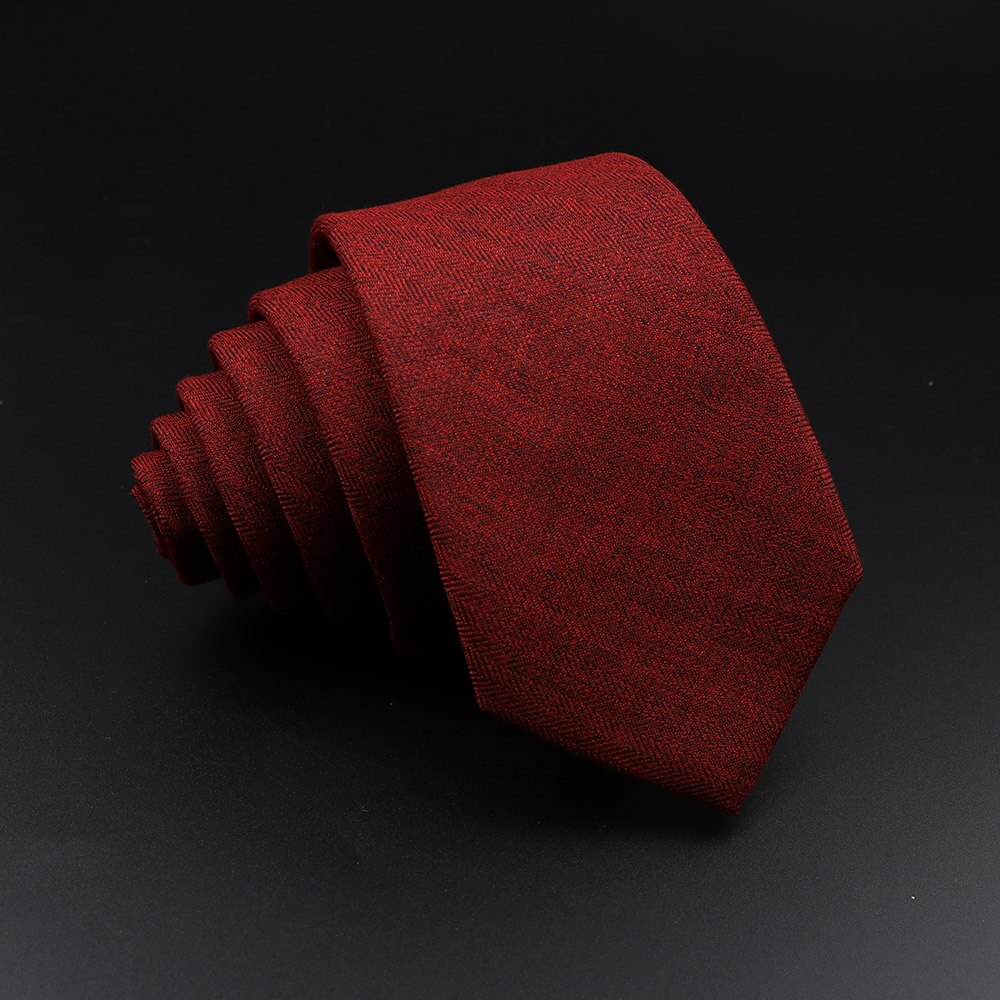 Men&#39;s Plaid Tie Cotton Black Grey Red Necktie Handmade Wool Narrow Collar Ties Wedding Business Party Suit Shirt Gift Accessory