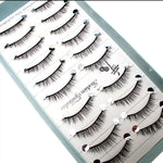 NEW 10 Pairs Natural False Eyelashes Fake Lashes Long Makeup 3d Mink Lashes Extension Eyelash Mink Eyelashes for Beauty 54