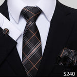 Fashion Brand Nice Handmade Silk Tie Handkerchief Cufflink Set For Men Necktie Orange Paisley Shirt Accessories lover&#39;s day