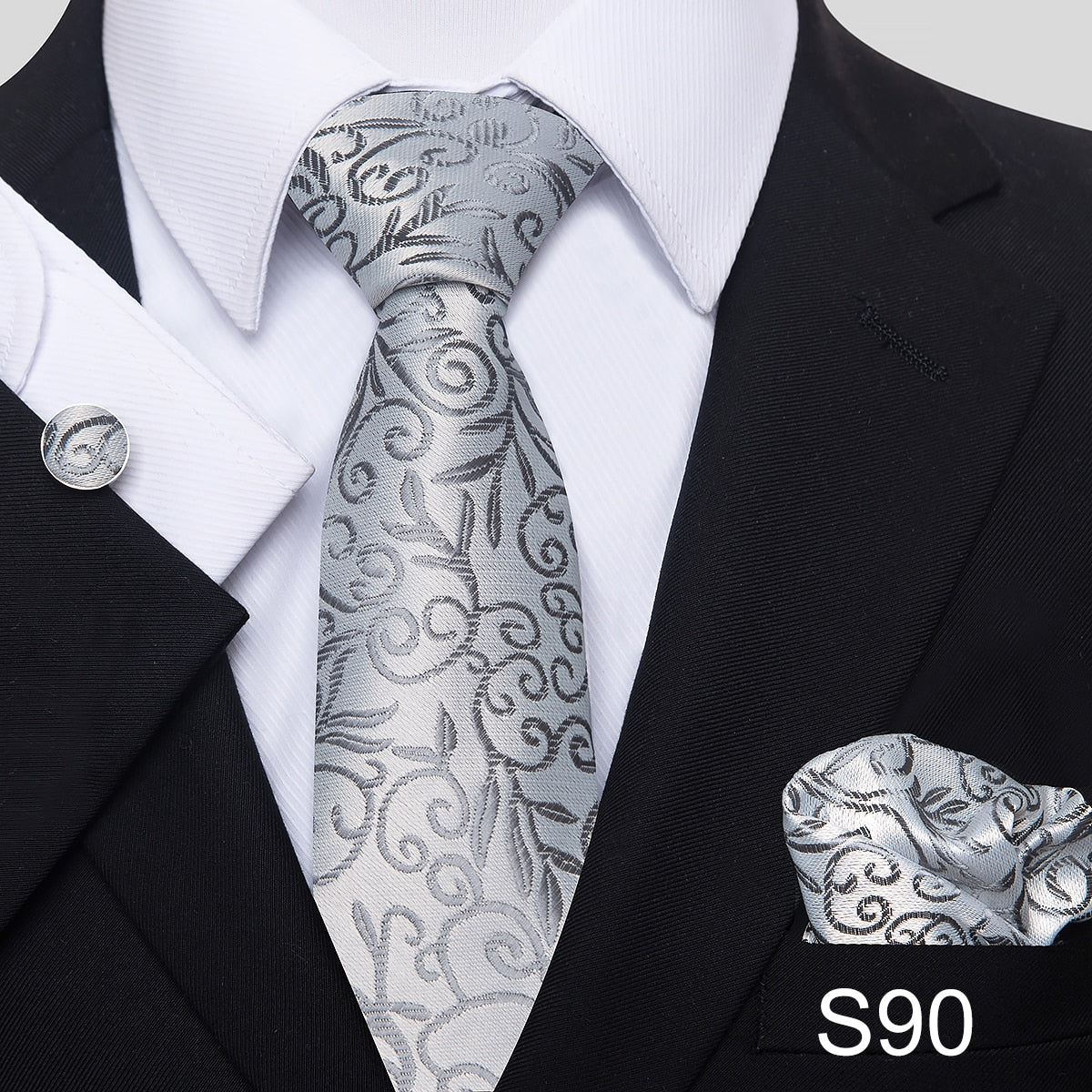7.5 cm Great Quality Birthday Gift Tie Hanky Cufflink Set Necktie For Men Formal Clothing Purple hombre Gift for Boyfriend