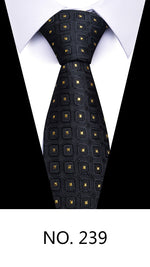 Newest design 7.5 and 8 cm Luxurious Silk Necktie Men Tie Gravatas Dark Gray Striped Shirt Accessories Man&#39;s New Year&#39;s Day