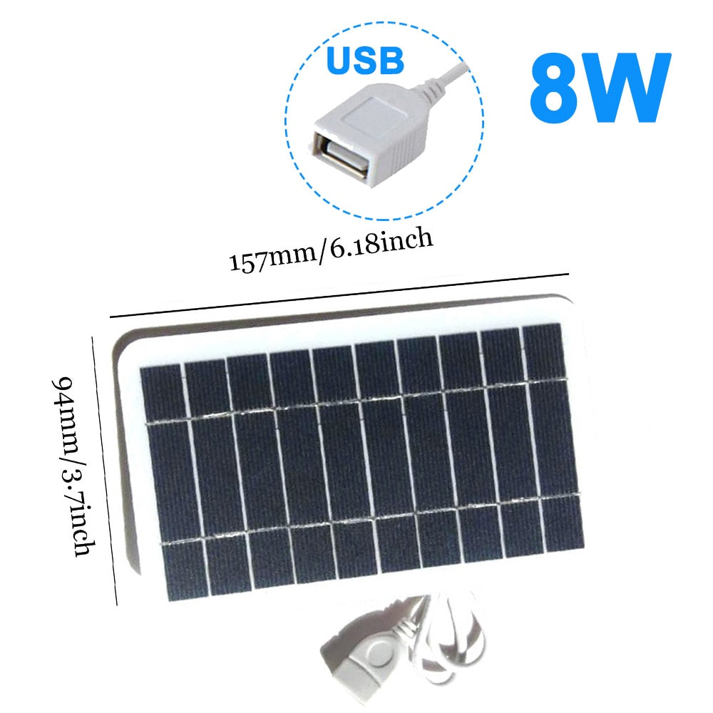 20W Portable Solar Panel Generator 5V USB DIY Cell Battery Charger for Power Bank Outdoor Travel Camping Sunlight 10W 8W 3W 2W