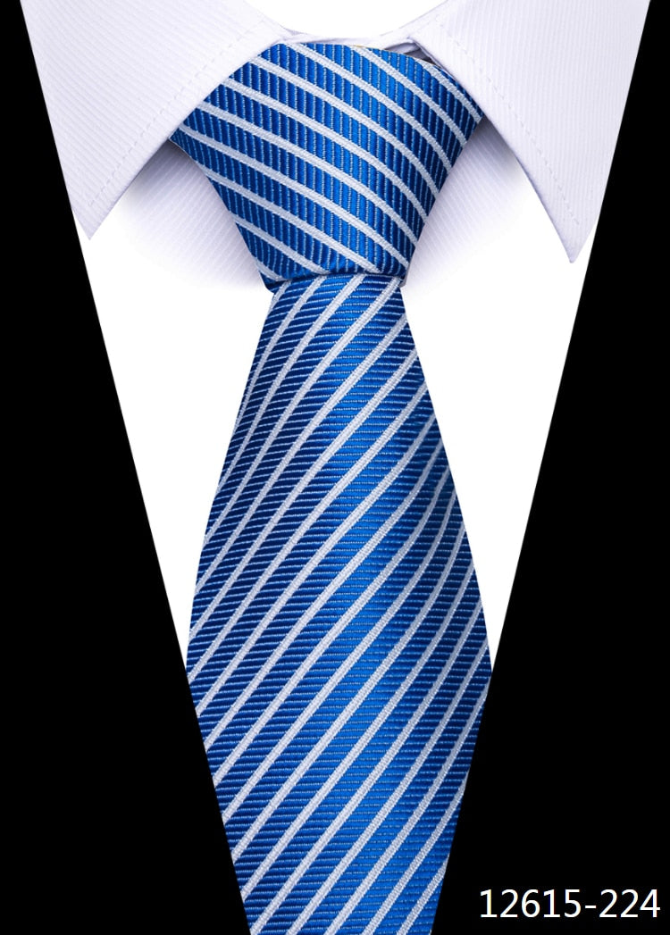 High Quality Nice Handmade  Silk Neck Tie Men Solid Sky Blue Clothing accessories Male Gravatas Fit Wedding Formal Workplace