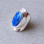 Fashion Domineering Luxury Oversized Opal Oval Smooth Ring for Men Jewelry Gift