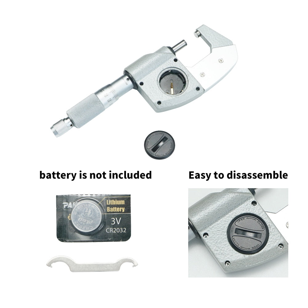 SHAHE IP65 Digital Micrometer 0.001 mm Electronic Digital Outside Micrometer 0-25 mm