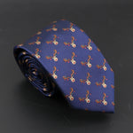New Blue Printed Men&#39;s Tie Novelty Animal Fruit Pattern Neck Ties S lim Jacquard Woven High Quality Gravatas Accessories For Men