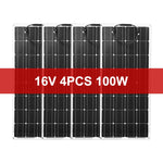 Dokio 18V/16V 100W 200W Flexible Monocrystalline Solar Panel Charge 12V Battery For Car/Boat/ Home Waterproof Solar Panel China