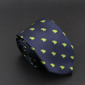 New Blue Printed Men&#39;s Tie Novelty Animal Fruit Pattern Neck Ties S lim Jacquard Woven High Quality Gravatas Accessories For Men