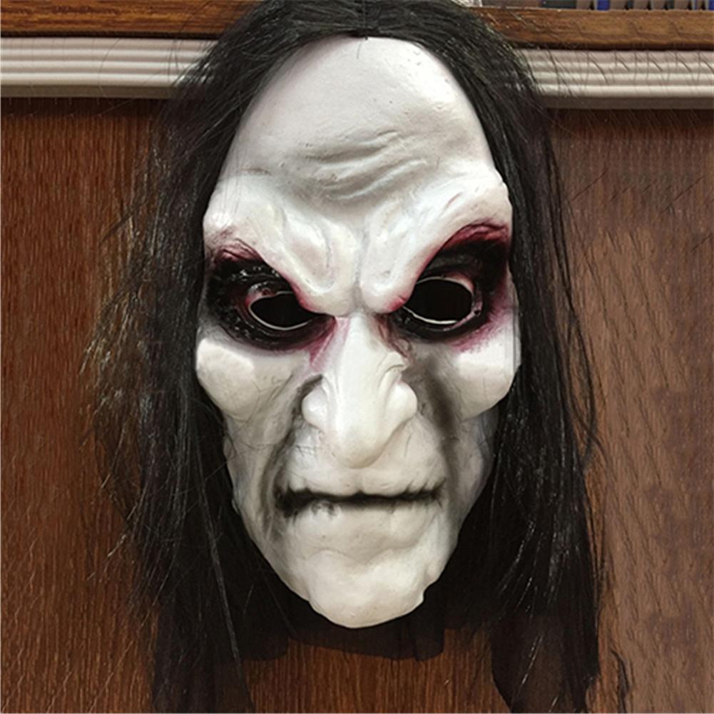 Halloween Zombie Mask Props Grudge Ghost Hedging Zombie Mask Realistic Masquerade Halloween Mask Long Hair Ghost Scary Mask