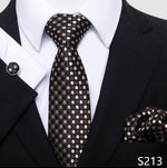 Fashion Brand Nice Handmade Silk Tie Handkerchief Cufflink Set For Men Necktie Orange Paisley Shirt Accessories lover&#39;s day